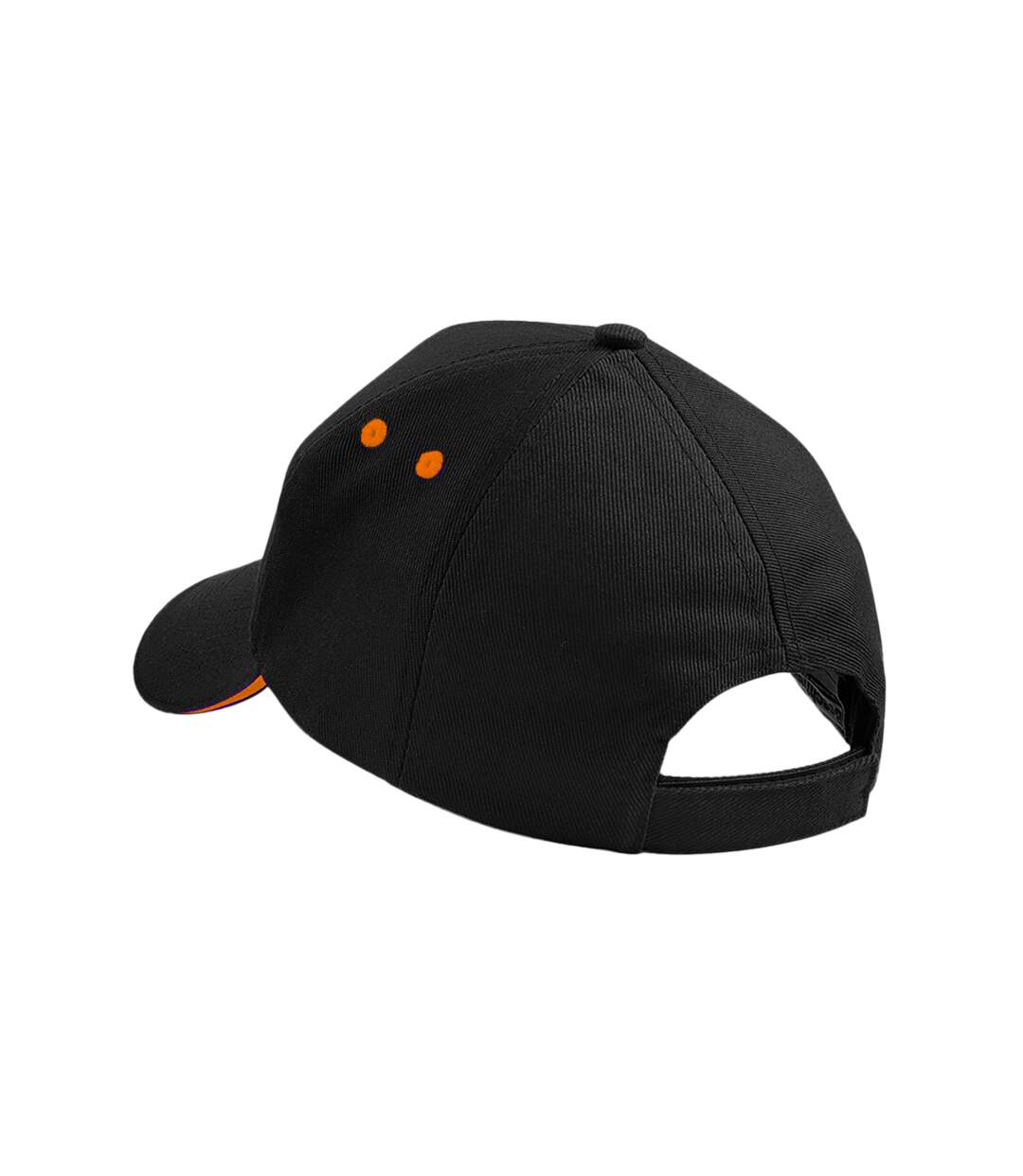 Lot De 2  Casquette Adulte Unisexe Noir Orange Beechfield-2