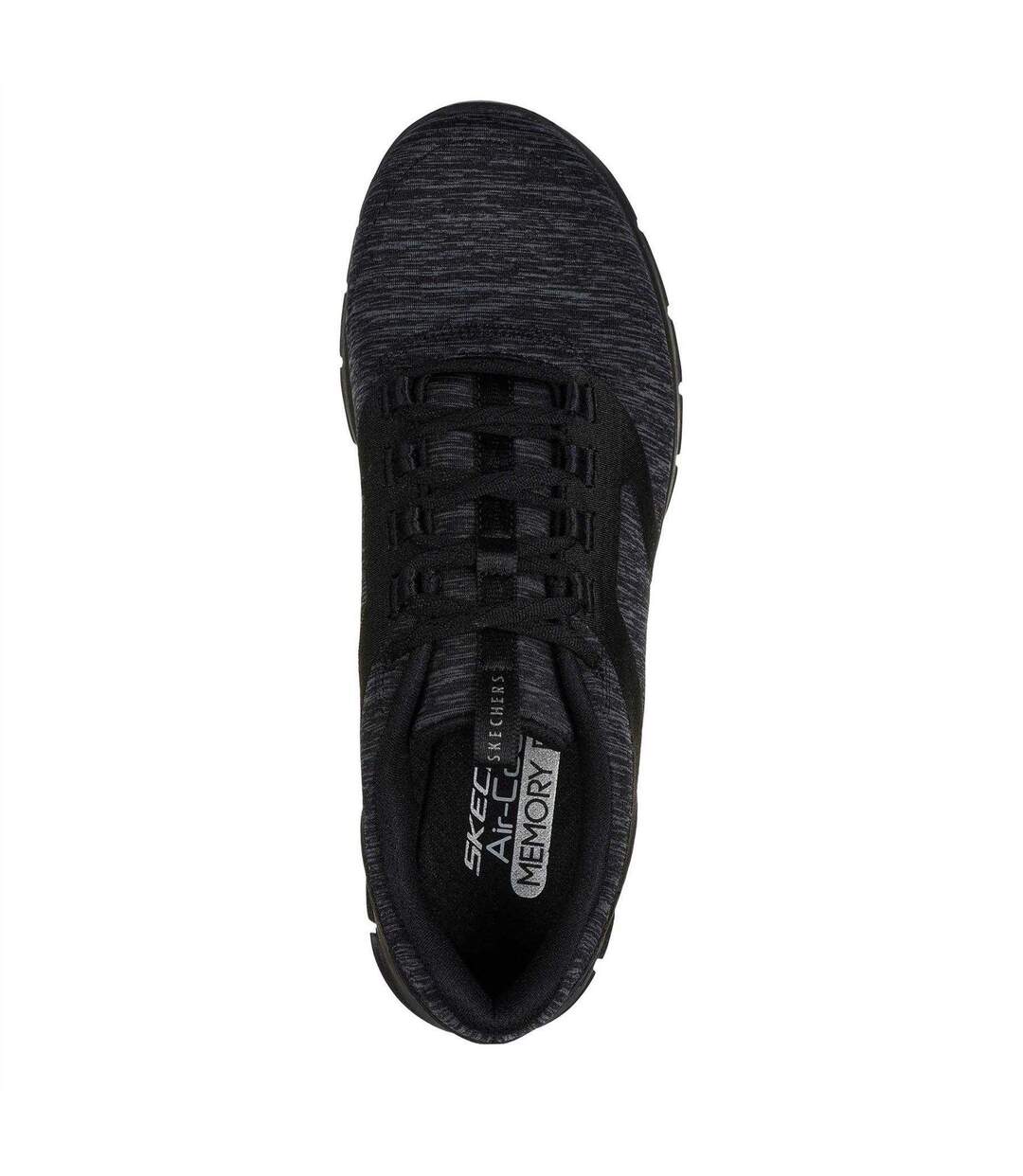 Womens/ladies Luminate Trainers Black Skechers-4