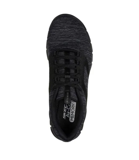Womens/ladies Luminate Trainers Black Skechers