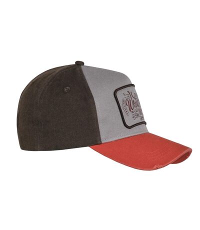 Haywood Colour Block Baseball Cap Brick Orange Weird Fish