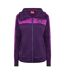 Womens/ladies Animal Print Track Jacket Purple Puma-1