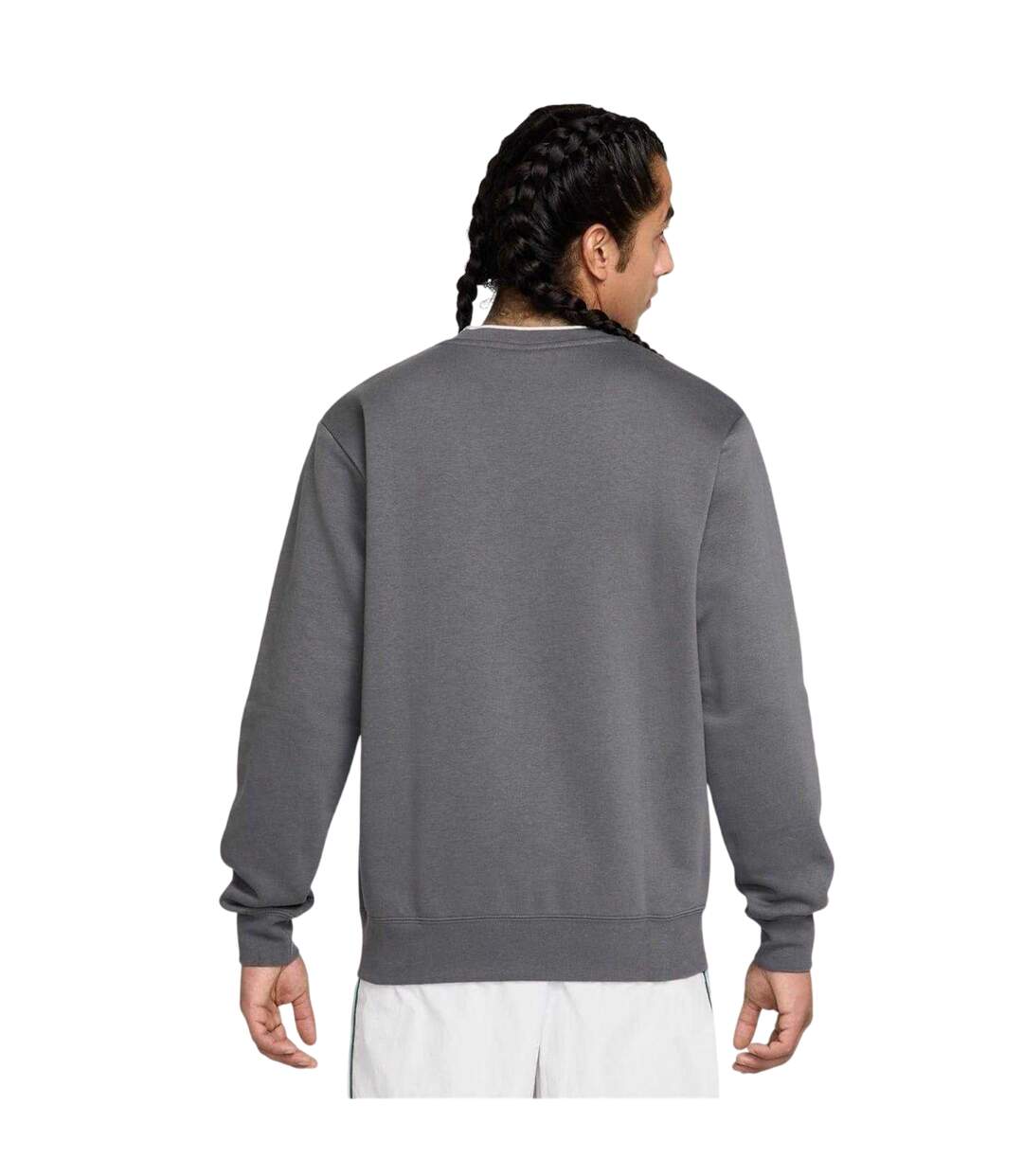 Mens Air Crew Neck Relaxed Fit Long-sleeved Sweatshirt Iron Grey Nike-3