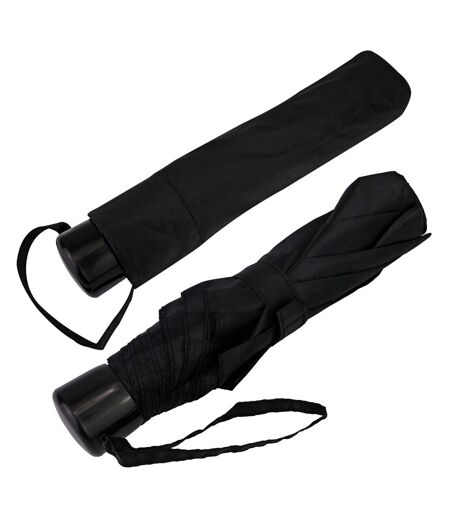 Wind Resistant Umbrella Lightweight Portable Strong Frame Black Compact Design