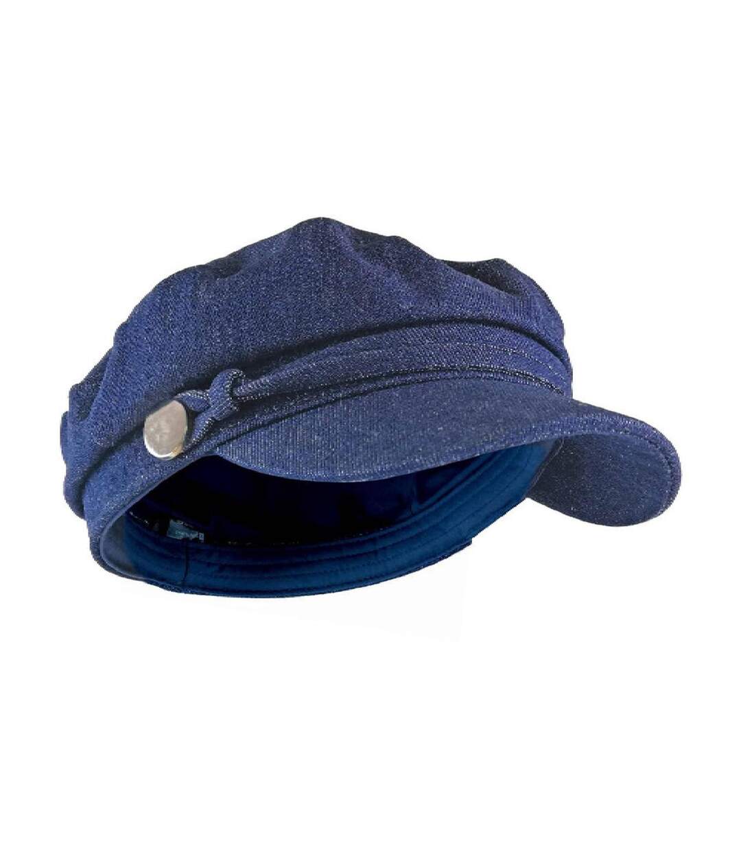 Ladies Cotton Peaked Denim Baker Boy Hat-1