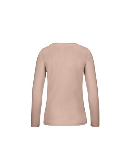 B&C Womens/Ladies E150 Long sleeve T-Shirt (Millennial Pink)