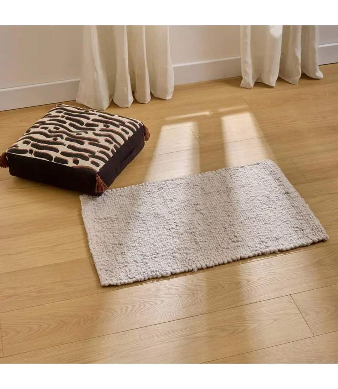 Tapis Effet Laine Volna 60x90cm Ivoire-4