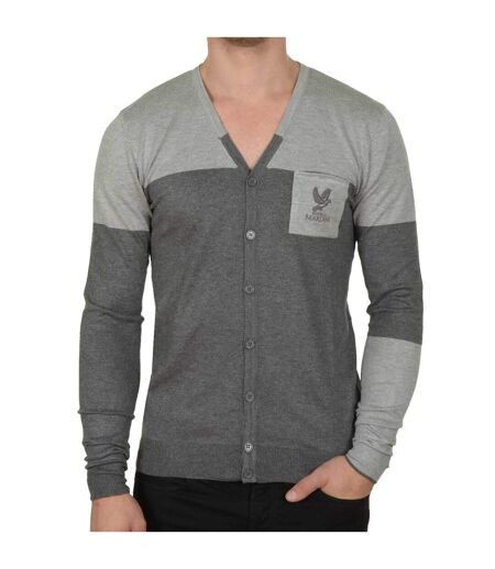 Cardigan Homme Gris Foncé Gris Patria Mardini