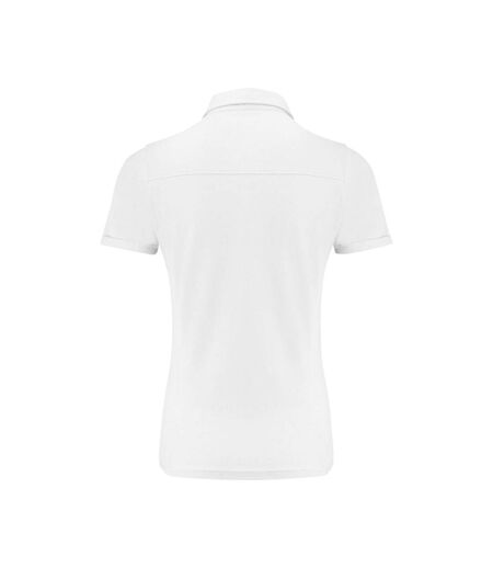 Womens/ladies American Supreme Polo Shirt White James Harvest