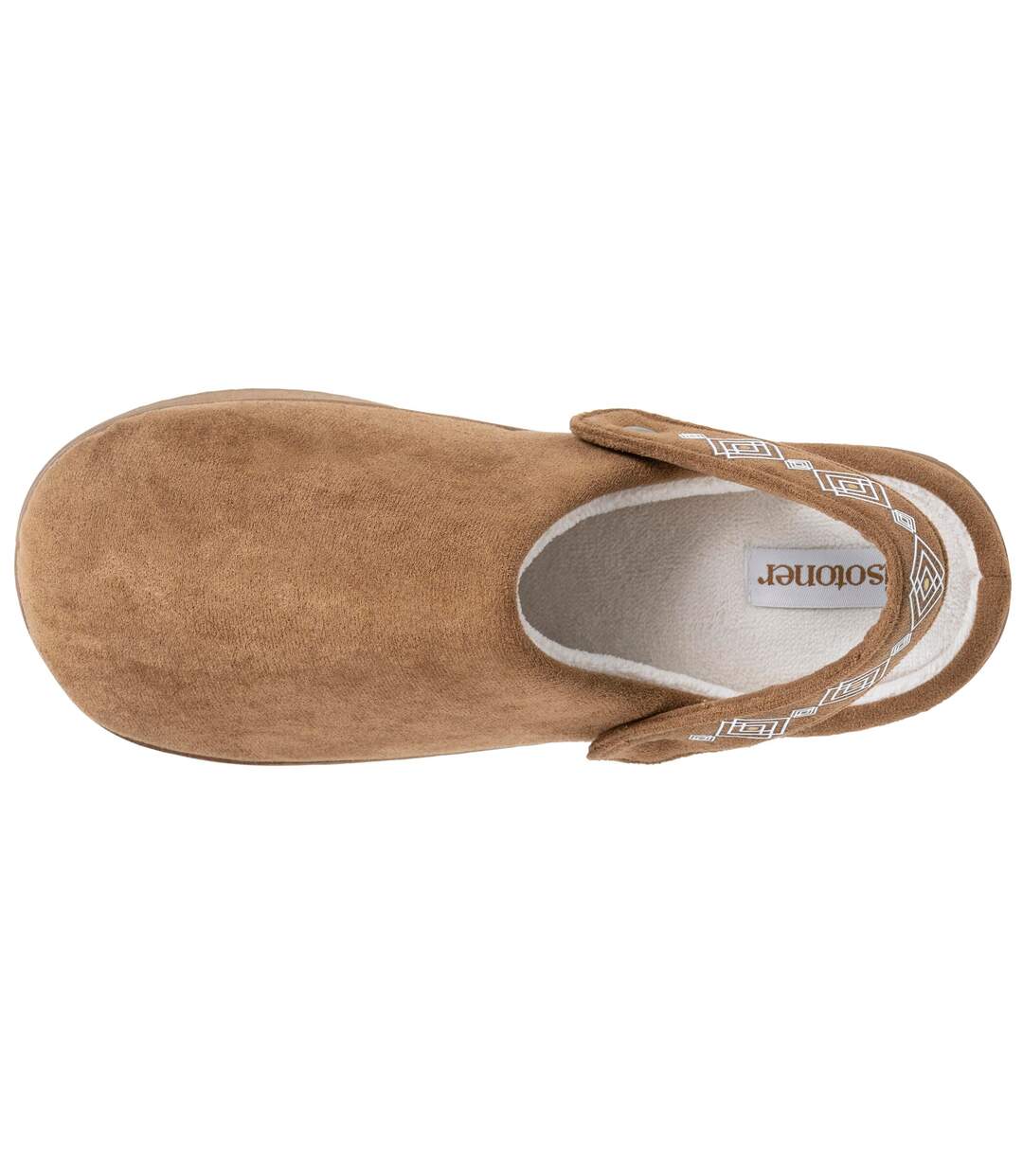 Isotoner Chaussons Mules femme suédine plateforme de 3,5 cm, confort mousse optimal-3