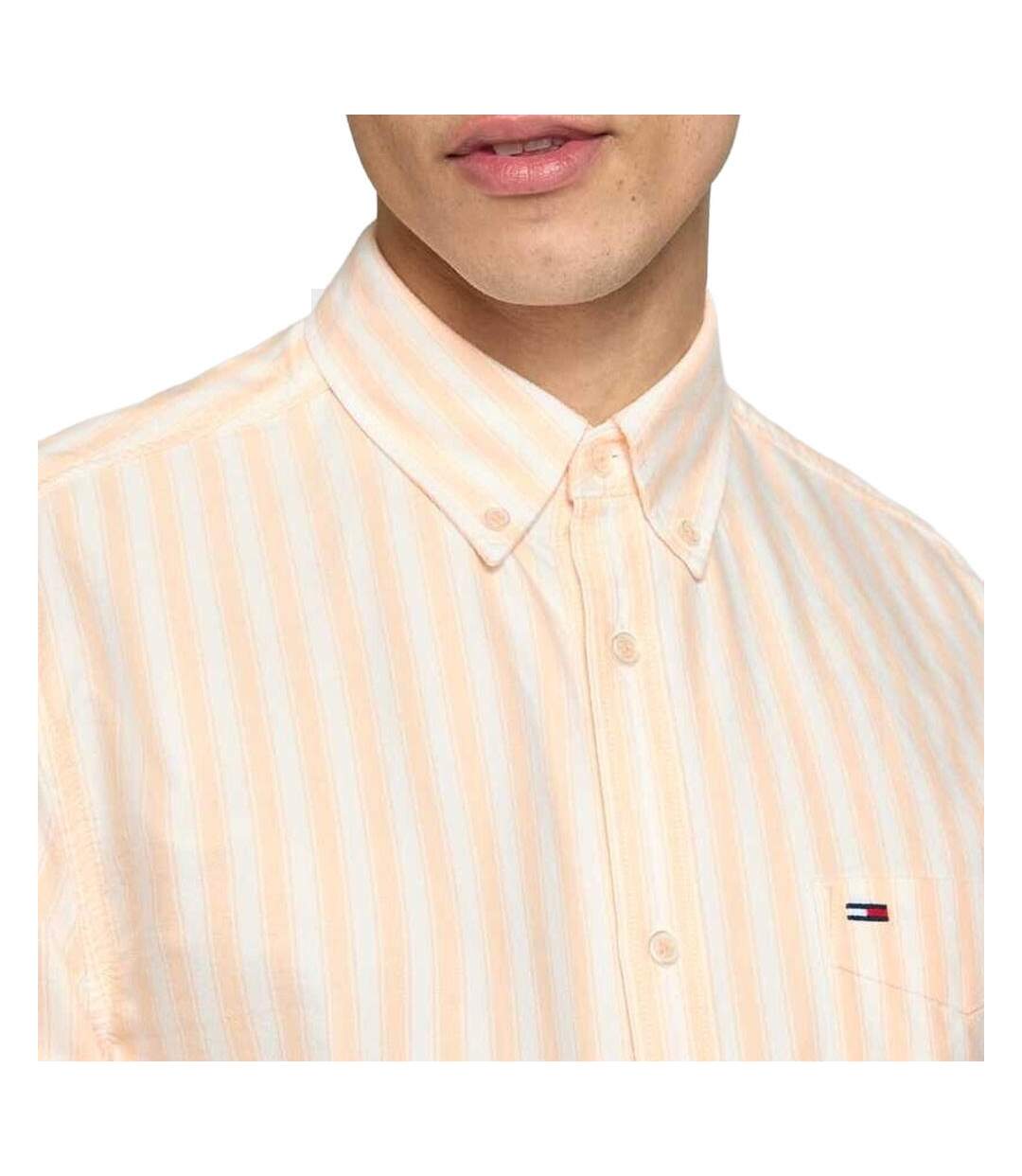 Chemise orange/beige homme tommy hilfiger tjm reg stripe-2