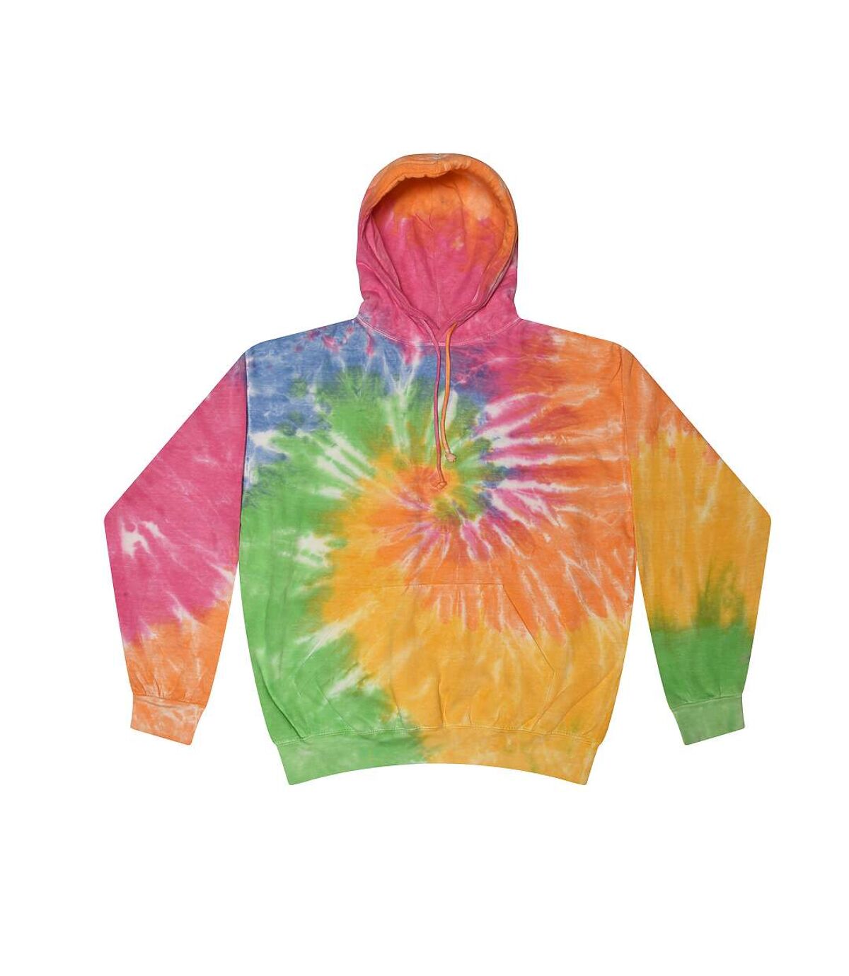 Colortone Unisex Rainbow Tie Dye Pullover Hoodie (Eternity) - UTRW4121