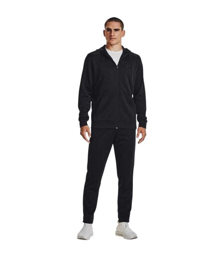 Mens Fleece Full Zip Hoodie Black Under Armour