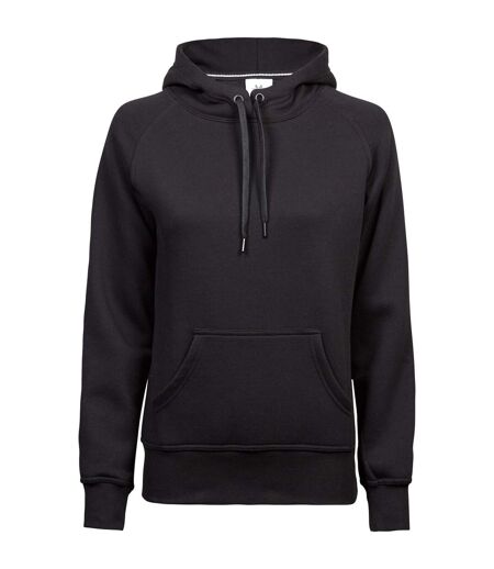 Tee Jays Womens/Ladies Hooded Sweatshirt (Black)