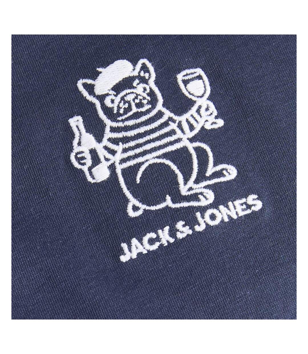 T-Shirt marine homme jack & jones jordog-3