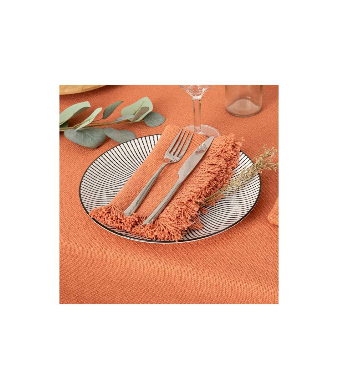 Lot de 2 Serviettes de Table Maha 40cm Terracotta-2