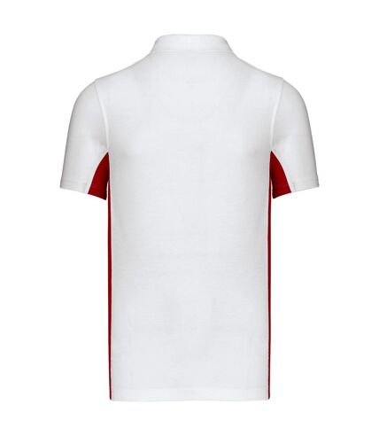 Kariban - Polo - Homme (Blanc / Rouge) - UTPC6433