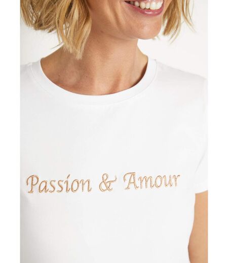 T-shirt à message manches courtes