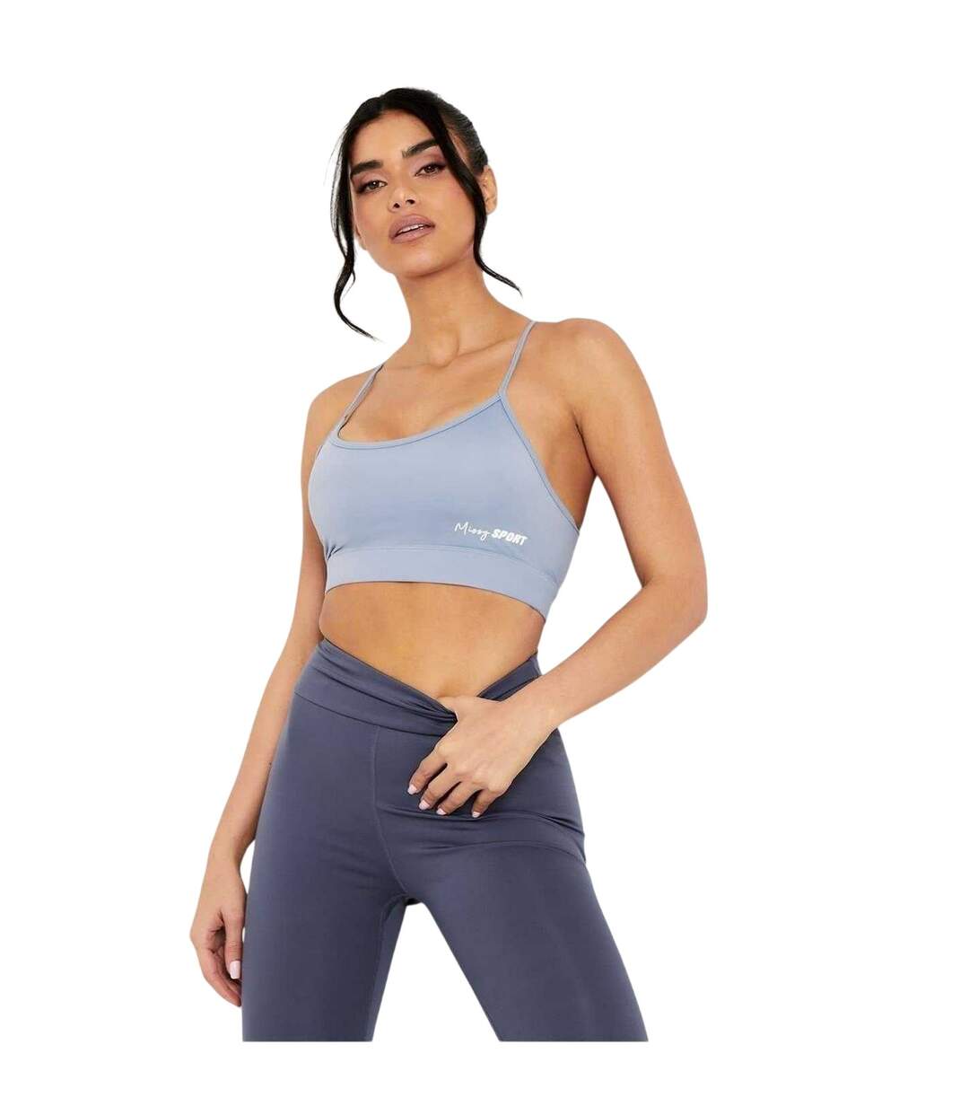 Haut Court Sport Femme Bleu Missy Empire-1