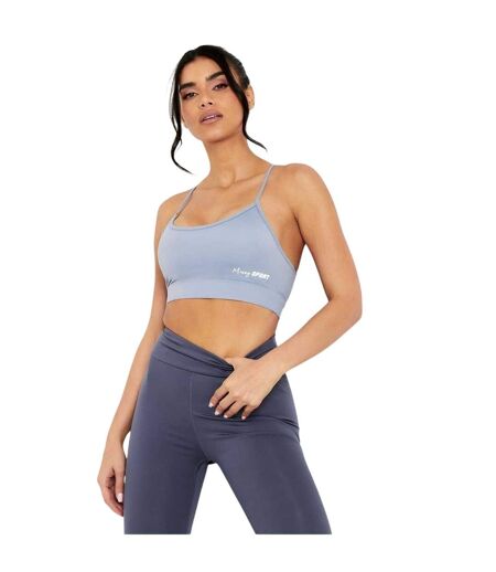 Haut Court Sport Femme Bleu Missy Empire
