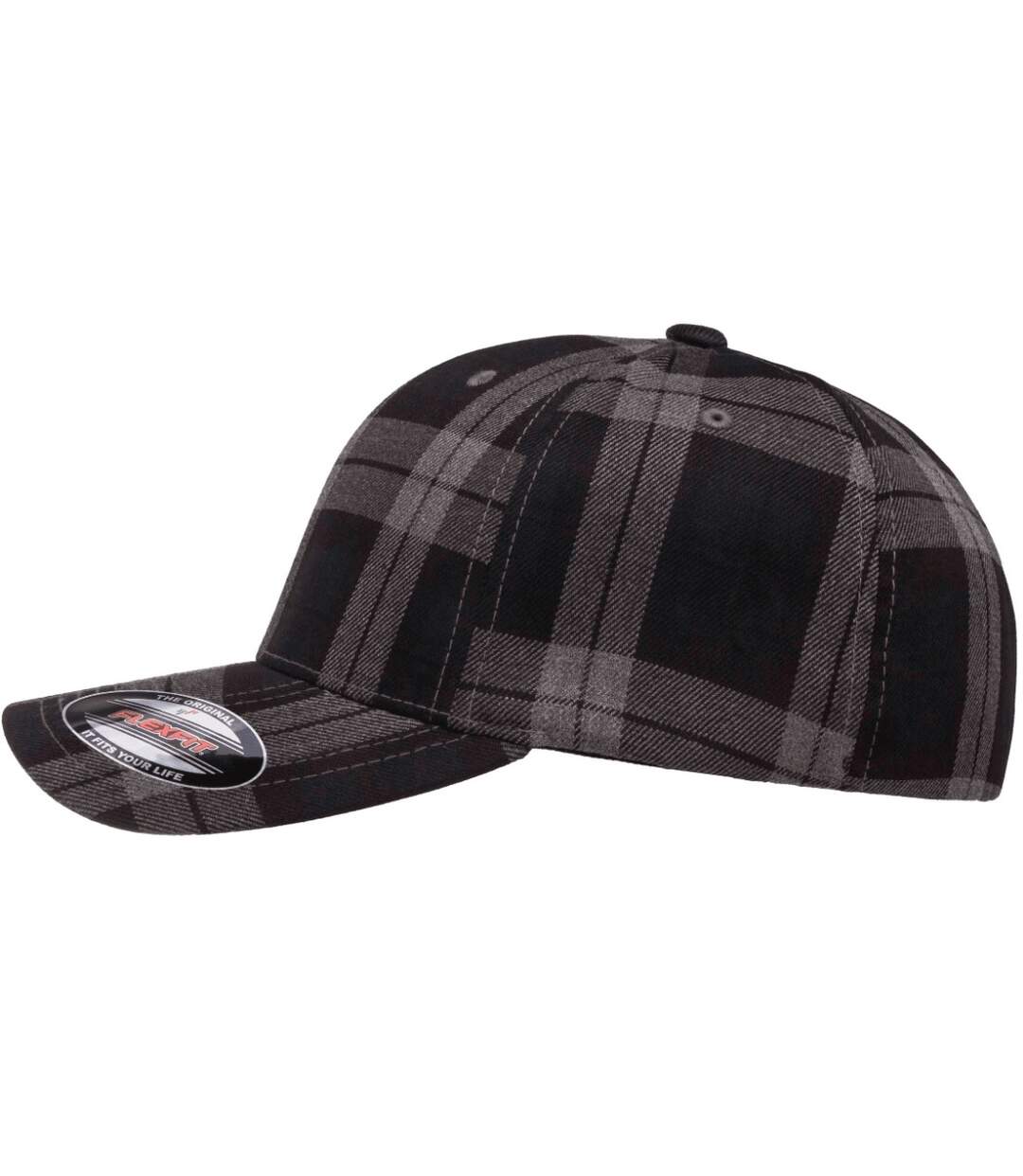 Casquette de baseball flexfit adulte noir / gris Yupoong-3