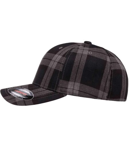 Flexfit By Yupoong Tartan Plaid Cap (Black/Gray) - UTRW7539