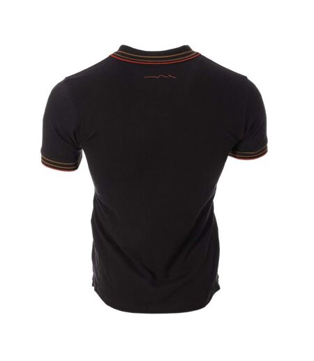 Polo noir/rouge/orange homme teddy smith pasian - l