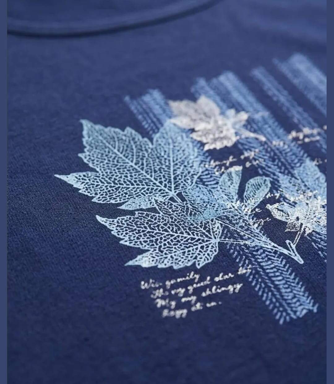 Tee-shirt MAYFLOWER NAVY2 marine à sérigraphie : le confort créatif-4