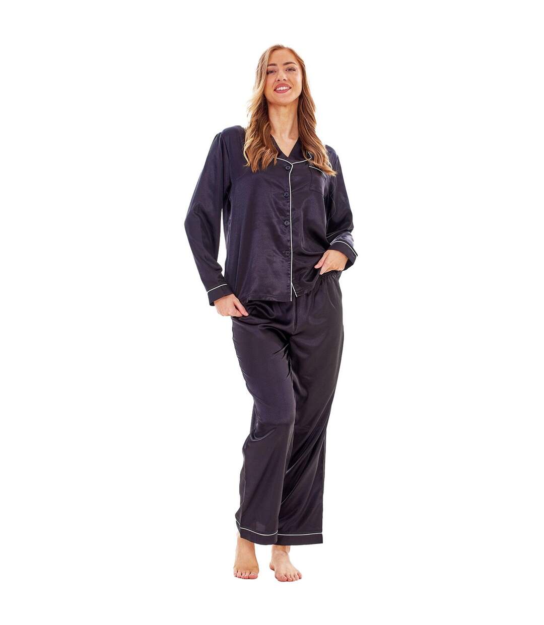 Ensemble De Pyjama Long Femme Noir Keanu-1