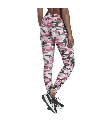 Womens/ladies Camouflage Leggings Pink Reebok