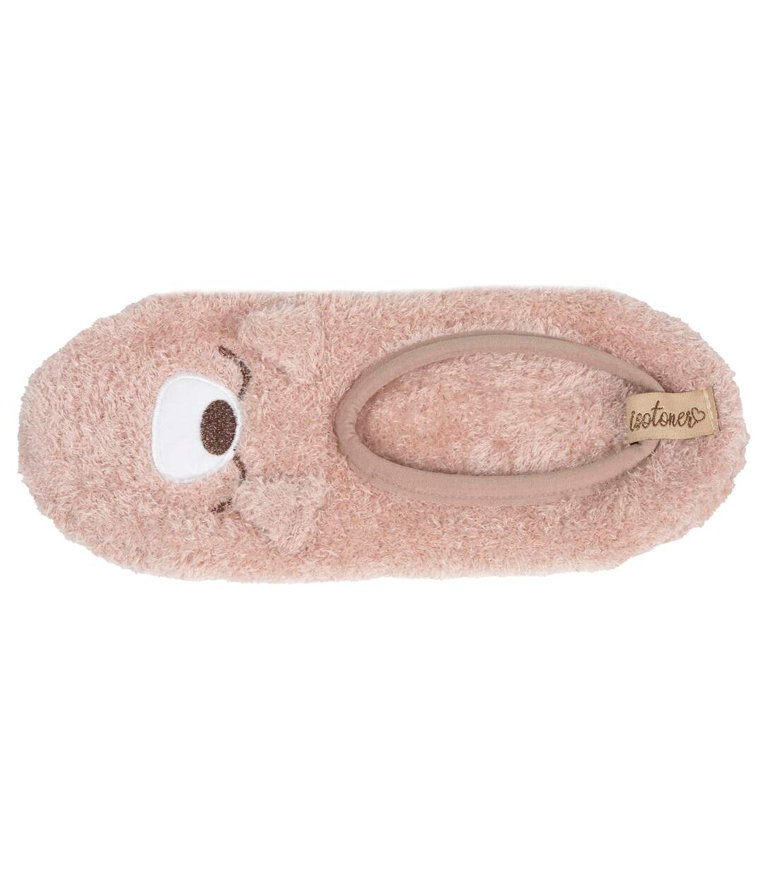 Isotoner Chaussettes d'intérieur femme maille peluche, picots antidérapants-1