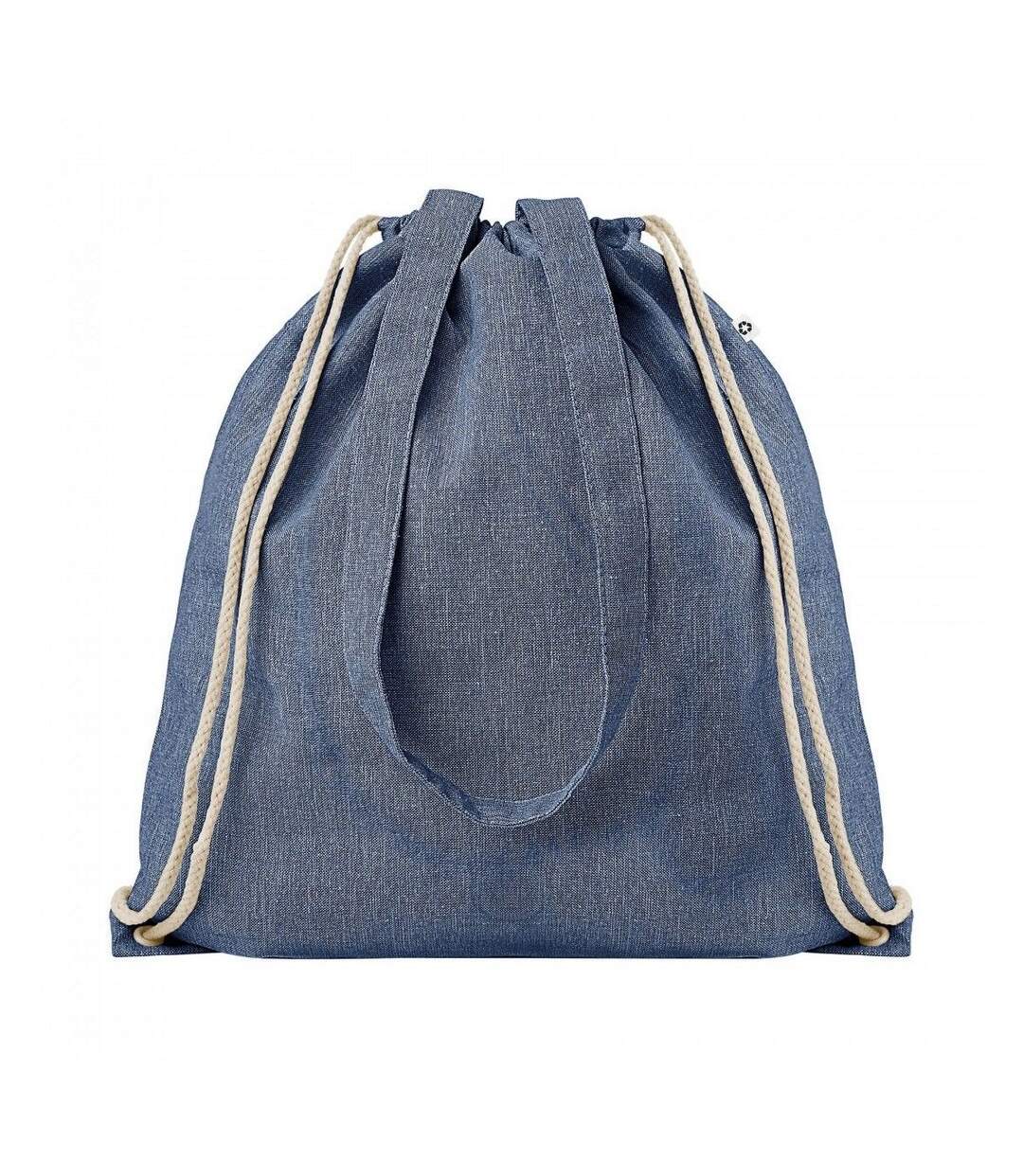 Atlanta Twin Handle Drawstring Bag One Size Heather Blue SOLS-2