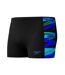 Mens Hyperboom Contrast Panel Swim Shorts Black Cobalt Pop Speedo-1
