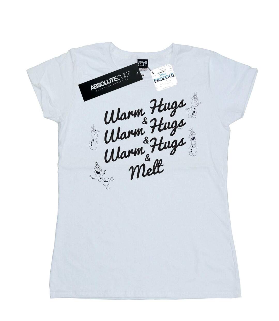 Disney Femmes/Les femmes Frozen 2 Olaf Warm Hugs And Melt - T-shirt en coton (Blanc) - UTBI21653-1