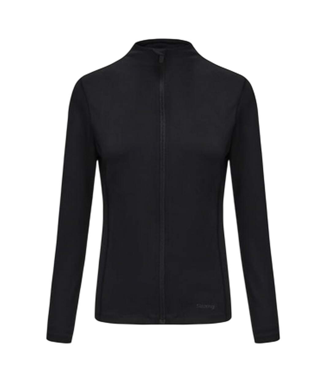 Womens/ladies Full Zip Fitness Track Jacket Black Slazenger-2