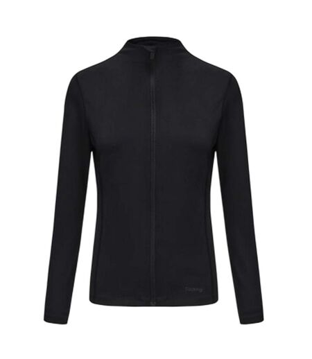 Womens/ladies Full Zip Fitness Track Jacket Black Slazenger