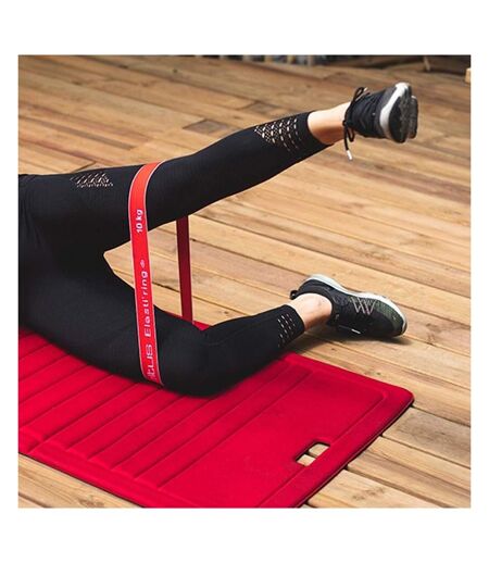 Elastique de sport rouge 10kg fourreau + qrcode