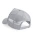 Beechfield Mens Half Mesh Trucker Cap/Headwear (Pack of 2) (Light Grey/ Light Grey)