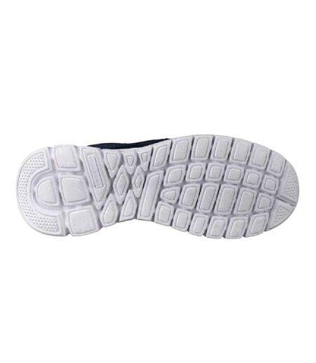 Mens Burns Agoura Leather Shoes Navy Blue Skechers