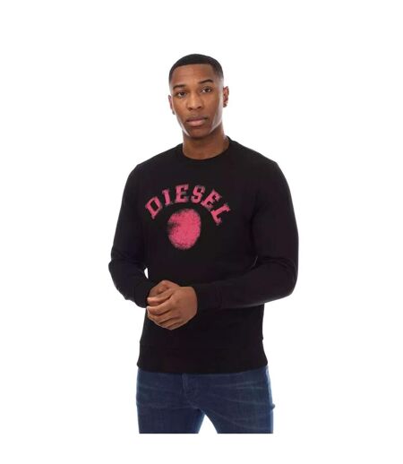 Sweat Motif/style Pois Délavé Homme Noir Diesel