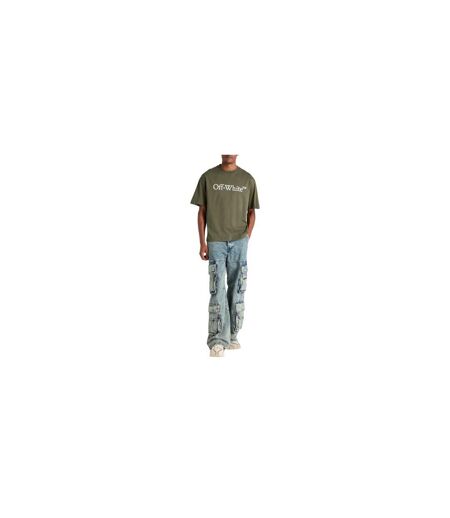 T-shirt Motif/style Lettrage Bookish Homme Vert Mousse Blanc Off White