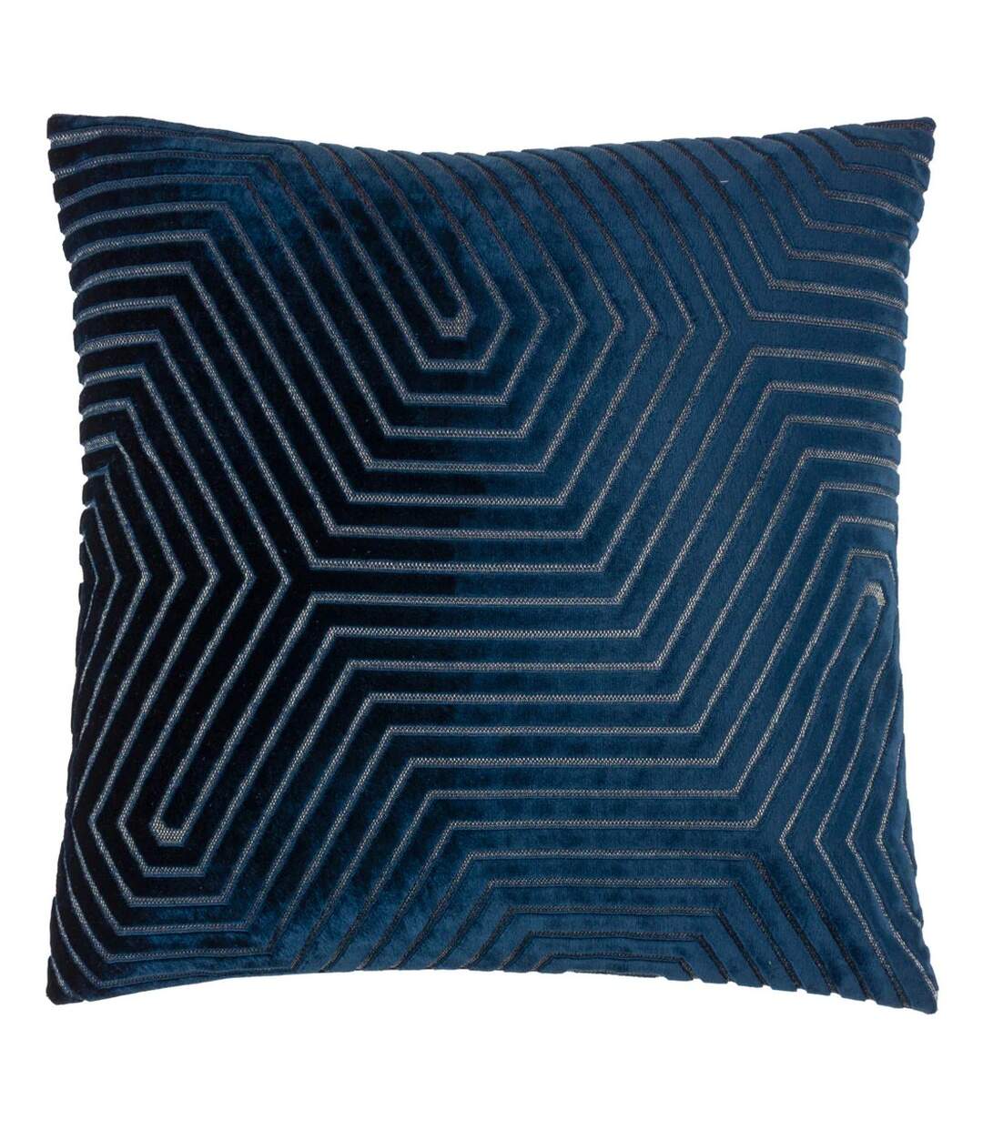 Evoke cut cushion cover 45cm x 45cm navy Paoletti-1