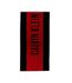 Serviette rouge/noir homme/femme calvin klein jeans towel-block - taille unique-1