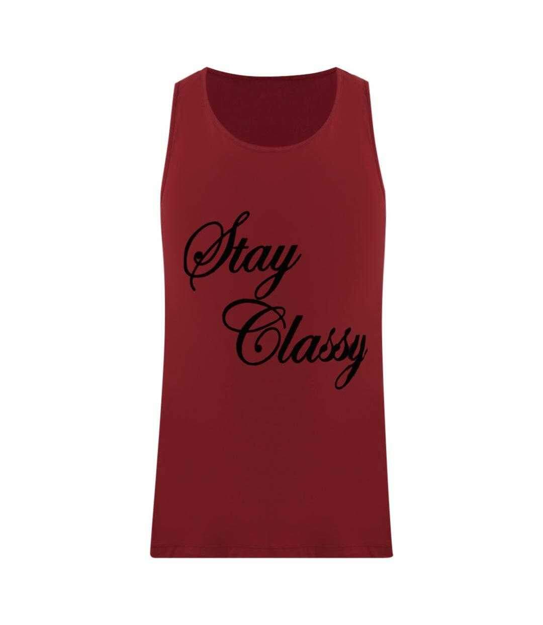 Unisex Adult Stay Classy Tank Top Red Dead Legacy-1