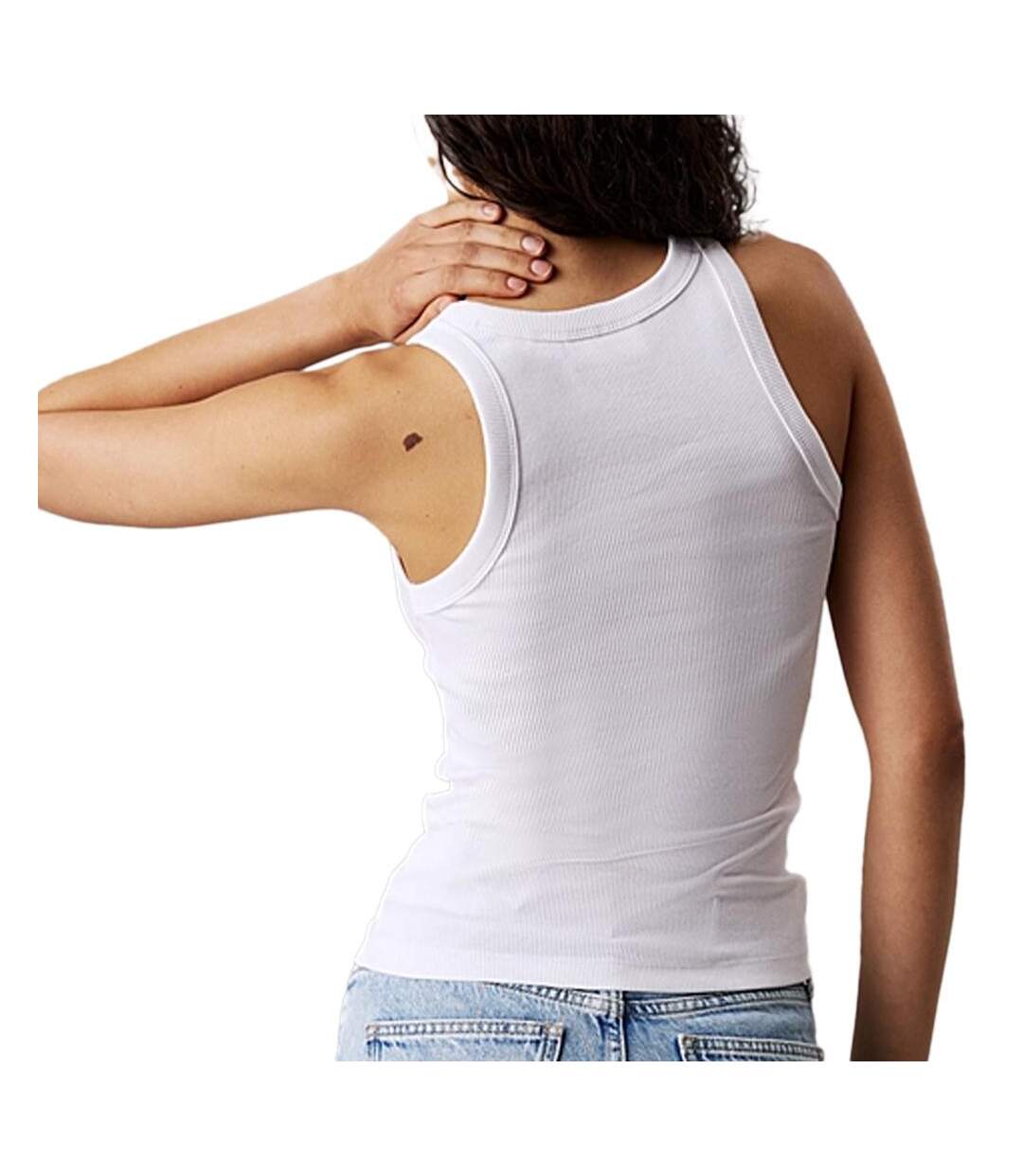 Débardeur blanc femme calvin klein jeans tank - l-2