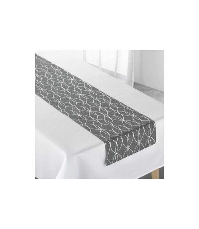 Nappe & Chemin de Table Elipsa 140x250cm Gris & Argent