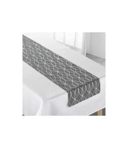 Nappe & Chemin de Table Elipsa 140x250cm Gris & Argent