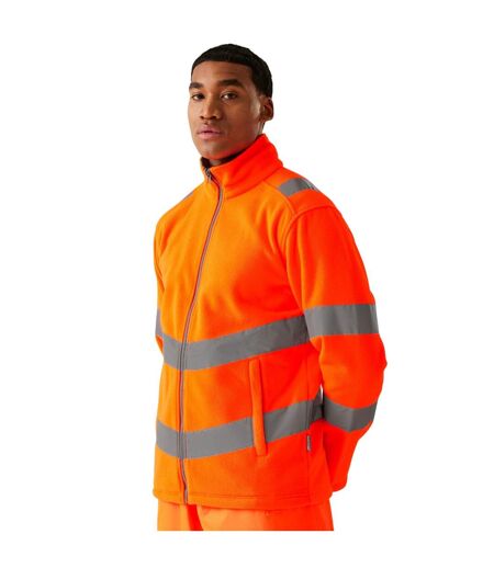 Unisex adult pro contract thor high-vis fleece jacket orange Regatta