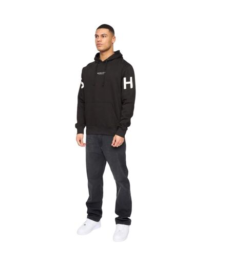 Mens Hensleeve Hoodie Black Henleys