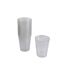Lot de 20 Verres en Plastique Réutilisable Paillettes 20cl Argent-1