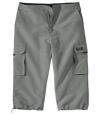 Men's Grey Microfibre Cropped Pants Atlas For Men